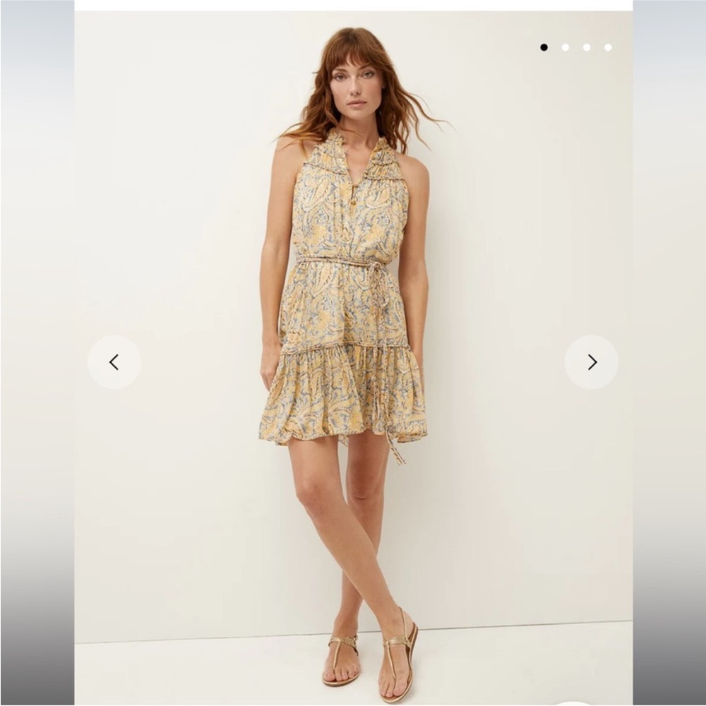 Veronica Beard Yellow and Blue Mini Dress